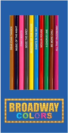 Broadway themed colored pencils