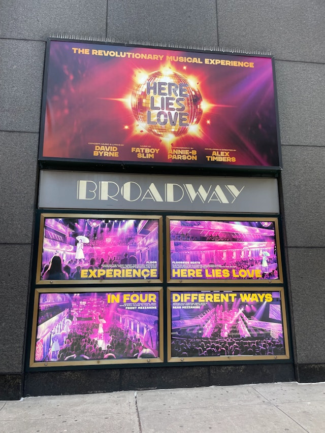 Here Lies Love at the Broadway Theatre