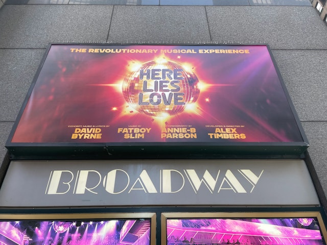 Here Lies Love at the Broadway Theatre