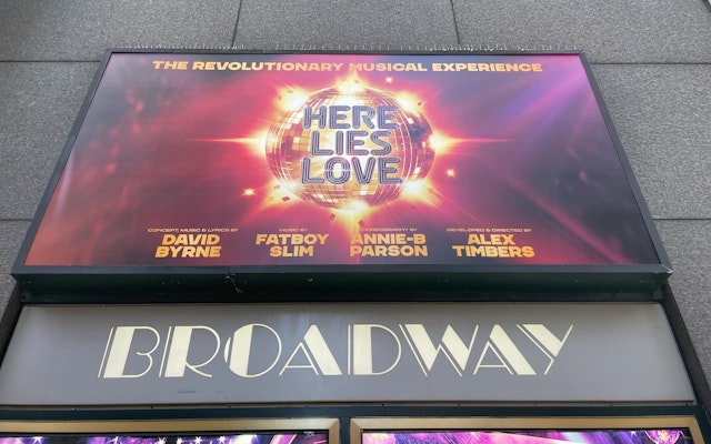 Here Lies Love at the Broadway Theatre