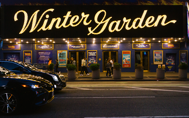 Winter Garden Theatre lit up at night