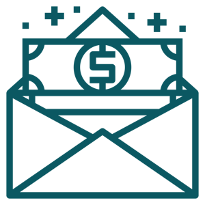 dollar in envelope icon