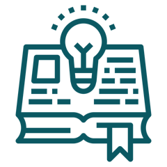 book with lightbulb icon