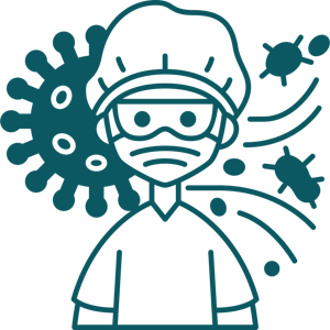 epidemiologist icon wearing a mask