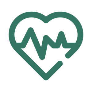 heart with EKG graph icon