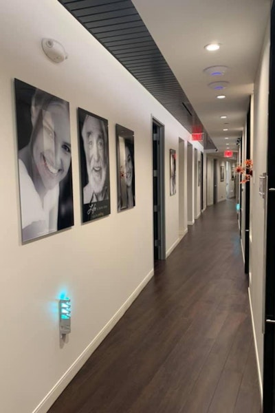 reflections dental spa hallway