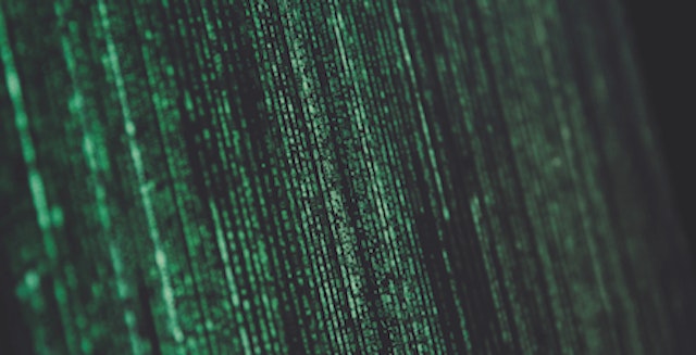 computer screen with lines of code