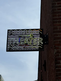 Theater neon sign